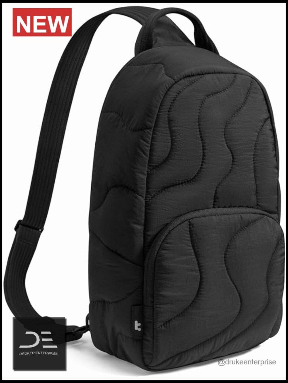10L Puffy Sling Backpack Quilted Crossbody Tech Bag for 13" Laptop iPad Switch